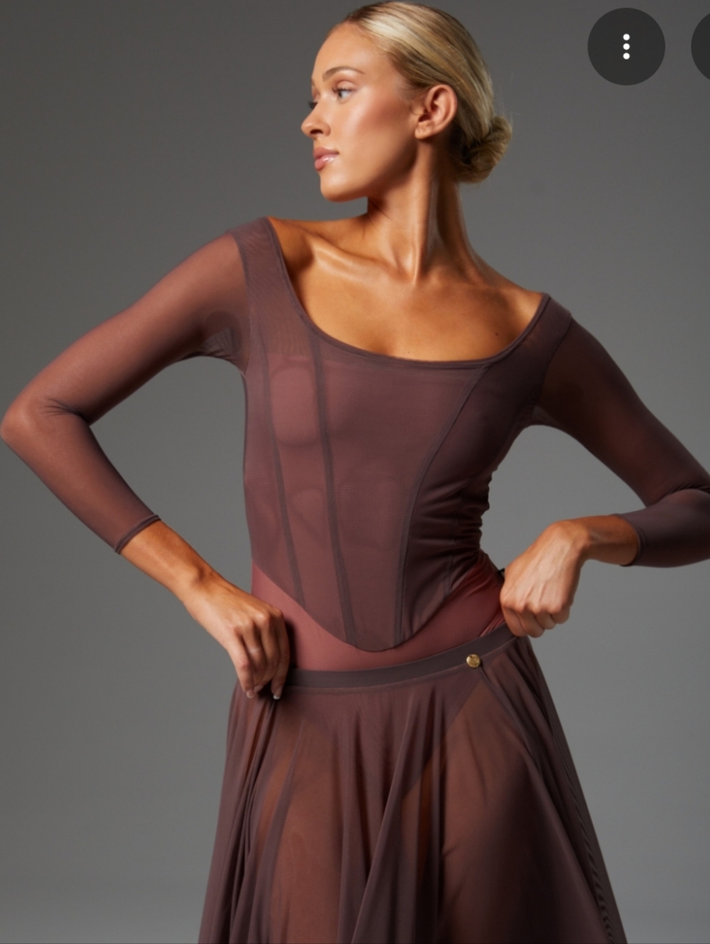 Bodile Sofia Leotard With Sleeves : Twilight - Picture 5 of 5